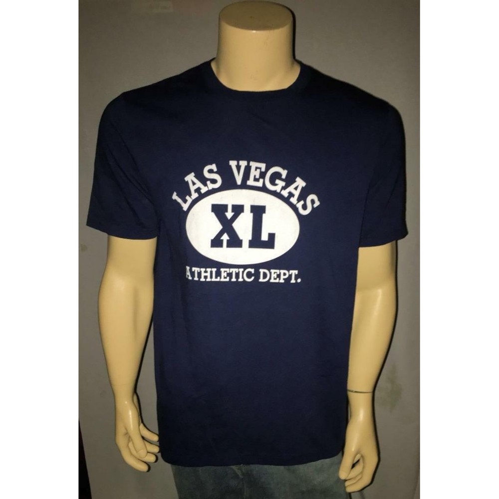 Y2K Las Vegas Nevada T Shirt Athletic Dept Large 100% Cotton Tourist Souvenir